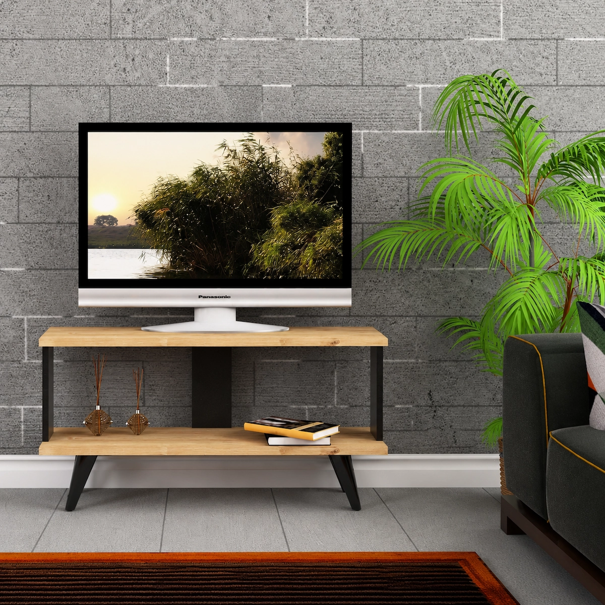 Modern TV unit MDF wood MS-10877