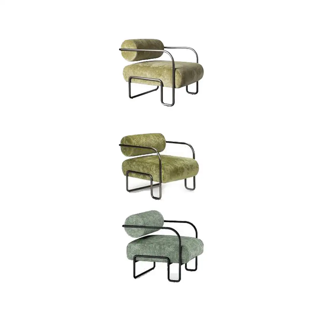 Modern Reception Armchair Red Counter Wood MS-9829