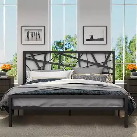 Metal Bed made of High-Quality Electrostatic Painted Iron MS-9275