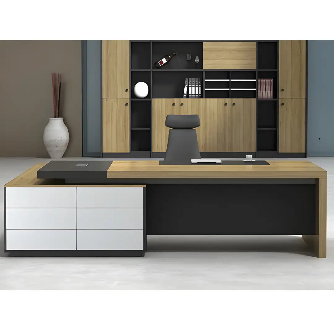 Modern Executive Desk MDF Wood (180 × 75 × 70 cm) MS-12930