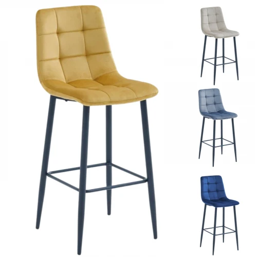 Plywood bar stool with high-quality plywood and fabric upholstery MS-8931