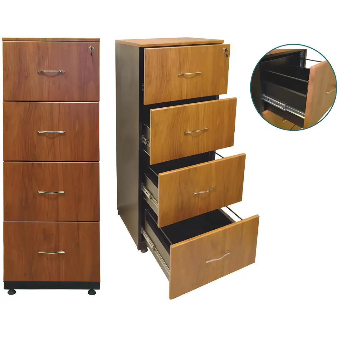شانون ملفات مودرن مزود بأربعة أدراج خشب MDF (129سم × 50سم × 50سم) - MS-12994