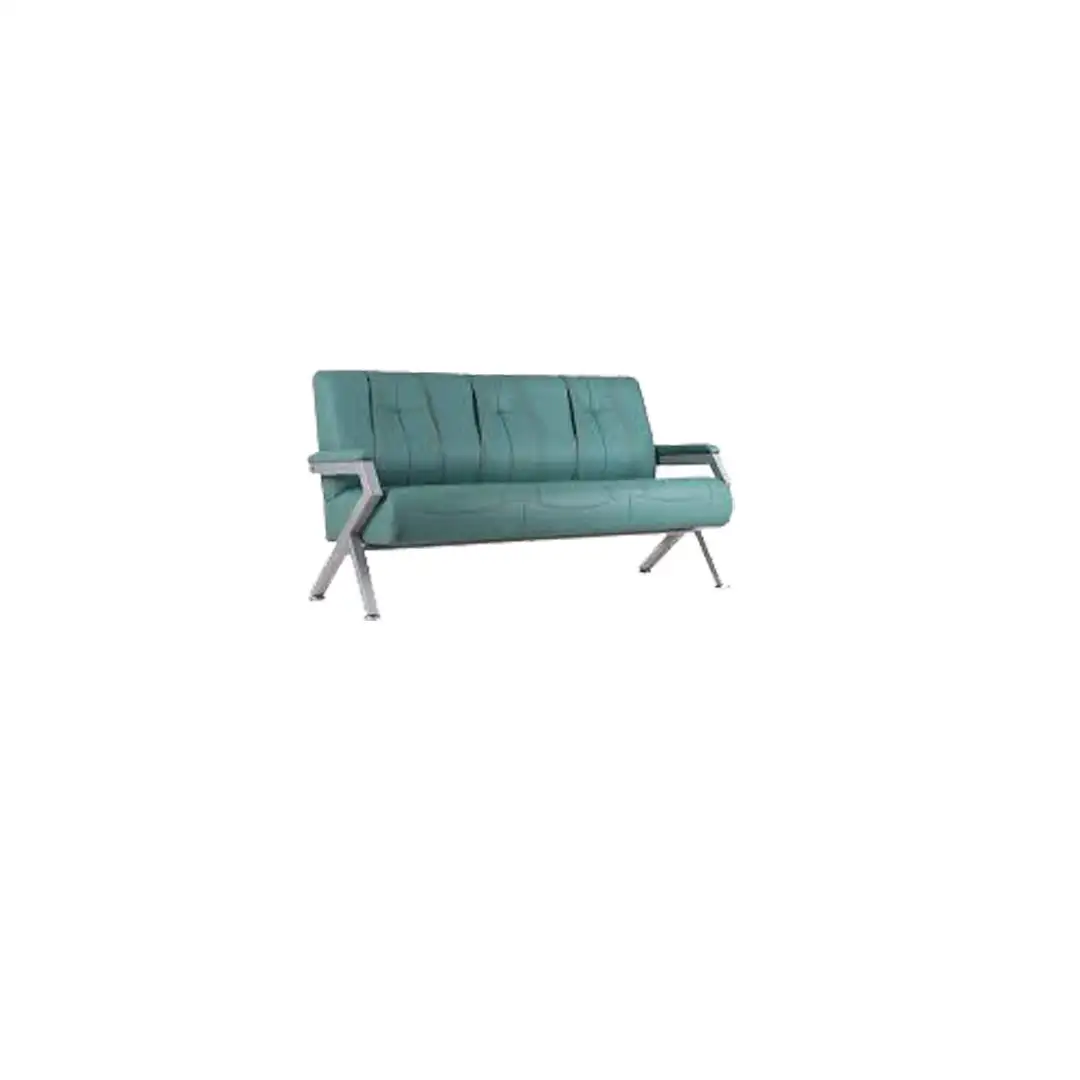 Office Reception Sofa 2-Seater Red Beech Wood MS-9833