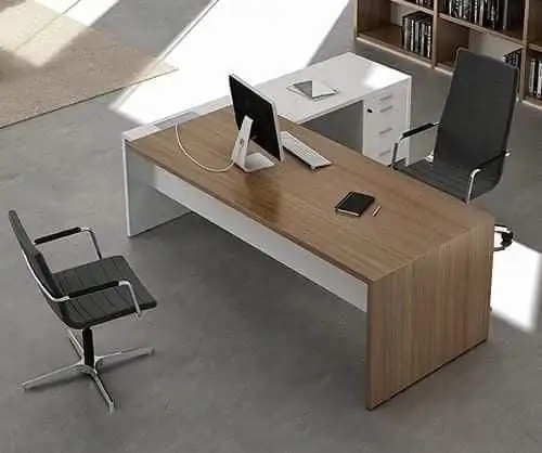 Modern Executive Desk (180 × 80 × 70 cm) with Side Unit MS-10558