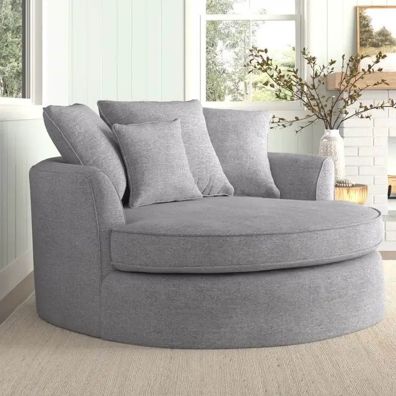 Round armchair, red beech wood, linen or velvet fabric MS-11106