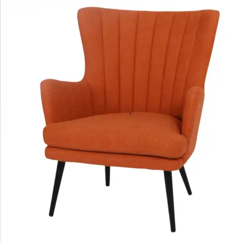 Armchair, natural plywood wood, imported velvet fabric MS-9167