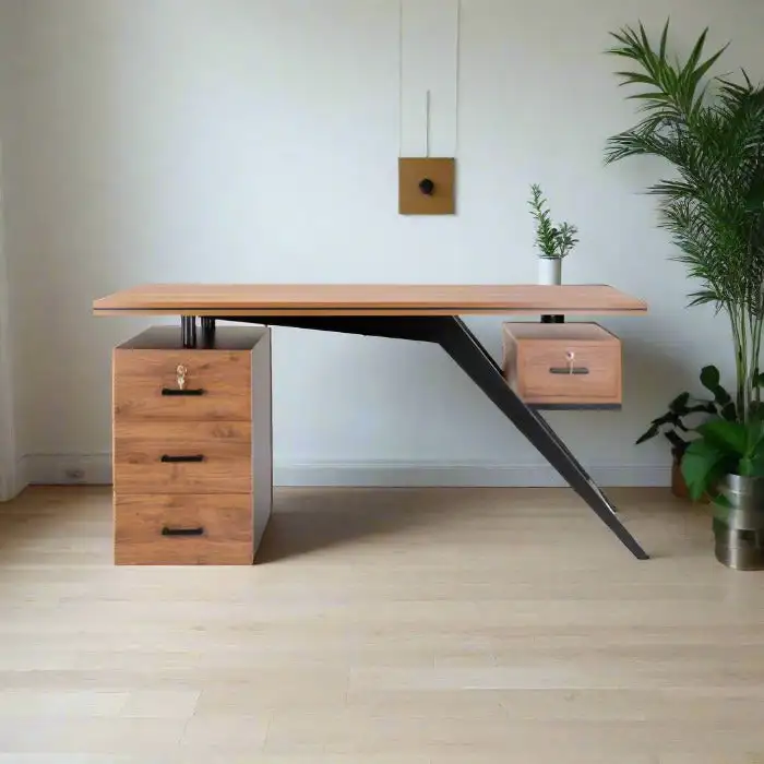Executive Desk (165 × 75 × 65 cm) with Side Unit MS-12311