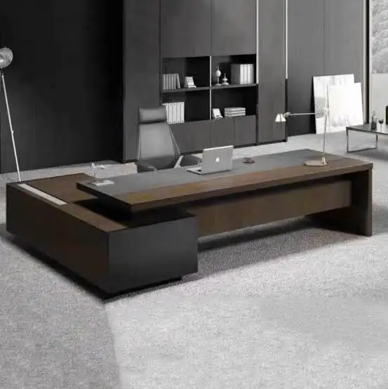 Modern Executive Desk (200 × 80 × 80 cm) with Side Unit MS-10561