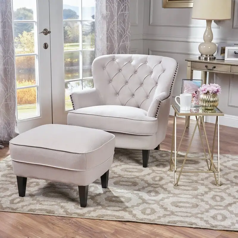Modern armchair, red beech wood, linen or velvet fabric MS-11239