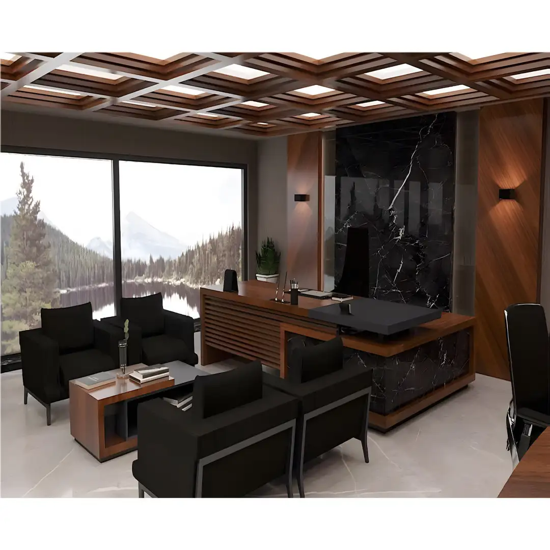 مكتب مديرسيزر من خشب MDF (200 × 80 × 75 سم) MS-12942