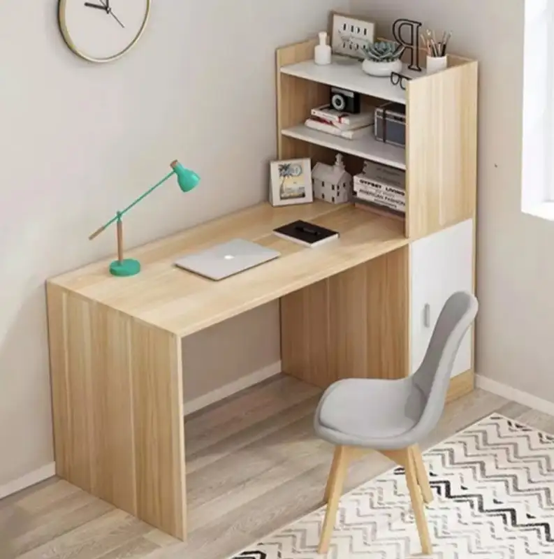 Study Desk with Side Shelf MDF Wood MS-7487