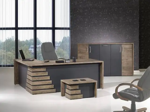 Executive Desk (160 × 80 × 70 cm) with Side Unit MS-10564