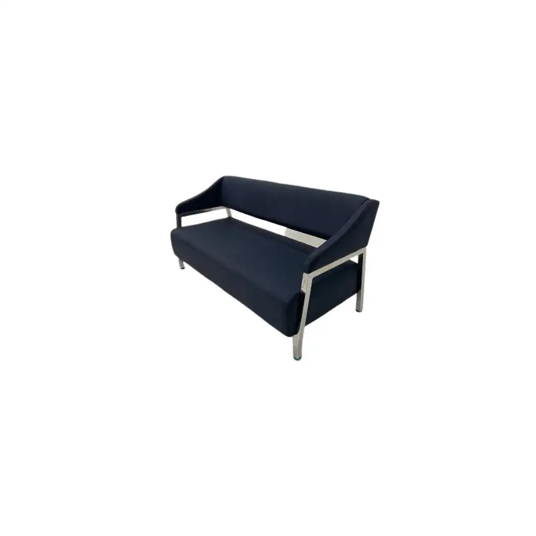 Office Reception Sofa 2-Seater Red Beech Wood MS-9837