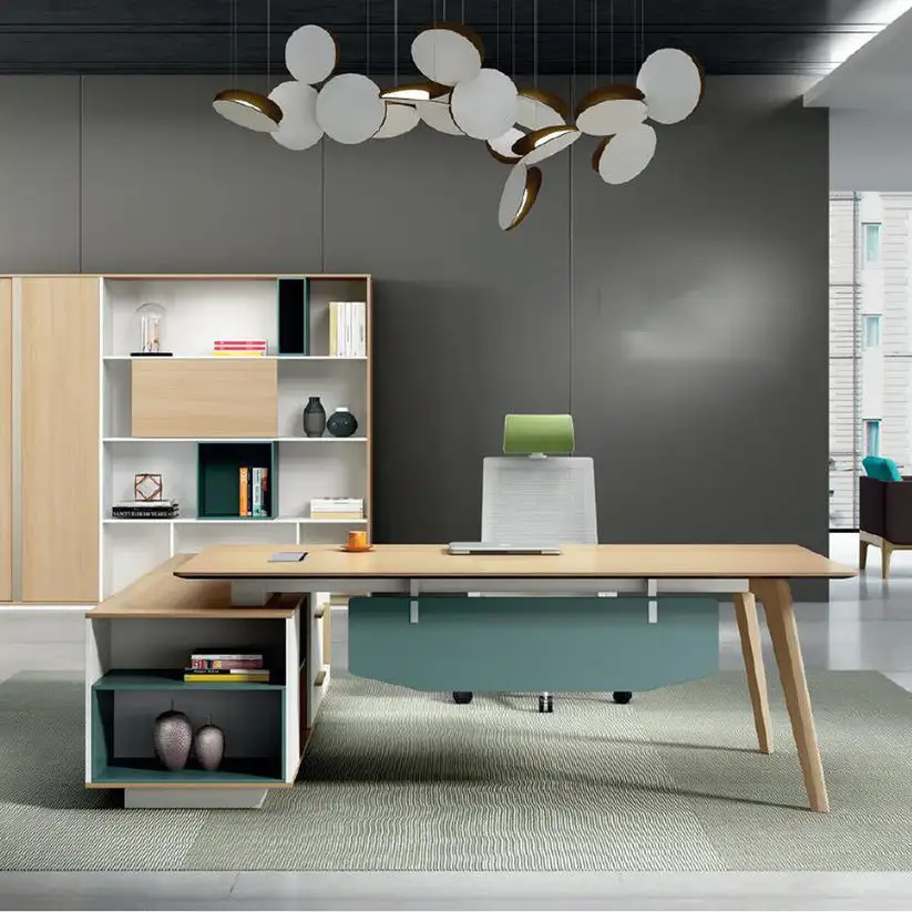 Executive Desk (180 × 75 × 70 cm) with Side Unit MS-12269