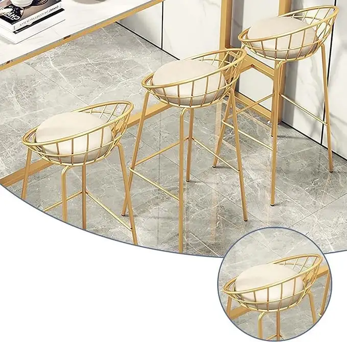 Steel bar stool with electrostatic paint, MS-8922