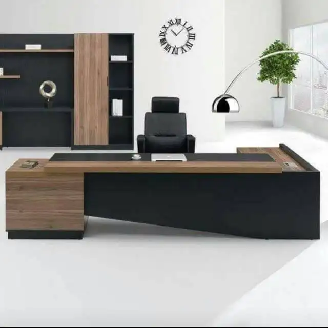 Modern Executive Desk (220 × 80 × 75 cm) with Side Unit MS-10551