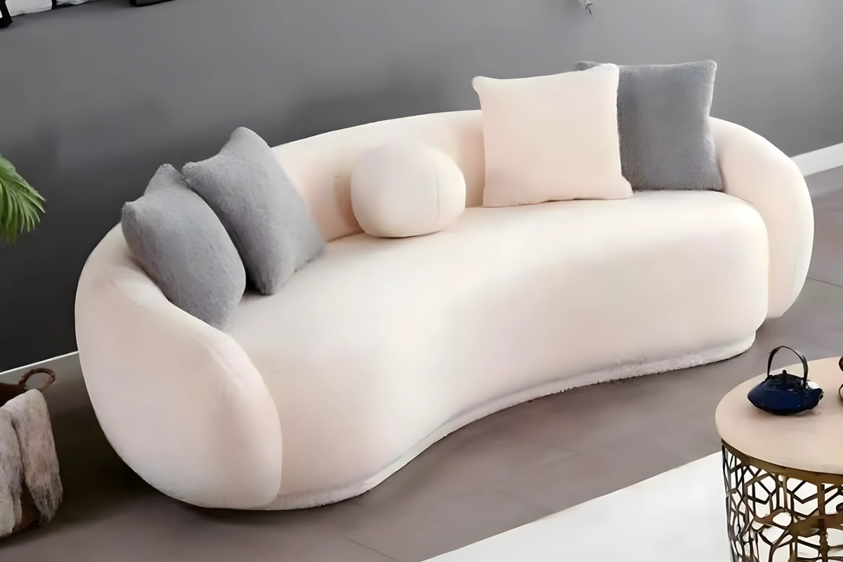 كنبة خشب طبيعي و قماش مستورد (210×85×70 سم) MS-13399