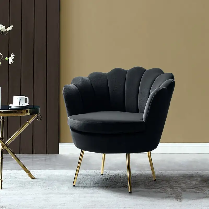 Modern armchair, red beech wood, linen or velvet fabric MS-11055