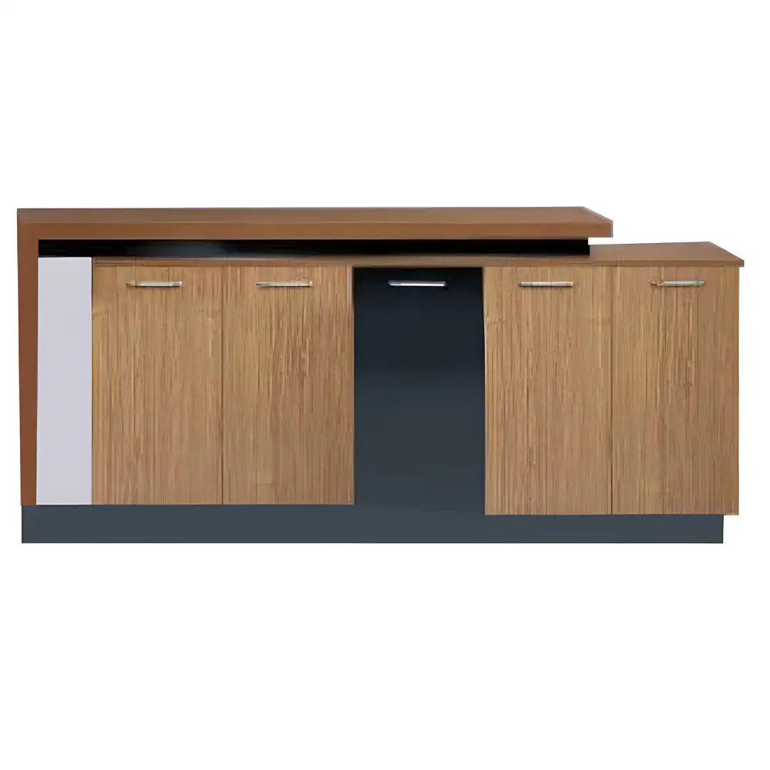 مكتبة مودرن منخفضة سيزرتوب خشب MDF (120سم × 120سم × 40سم) - MS-12980