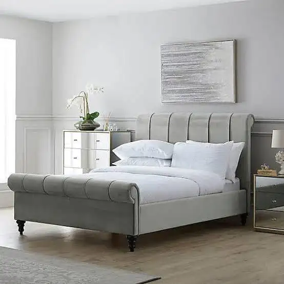 Modern Bed made of Natural Wood MS-9302