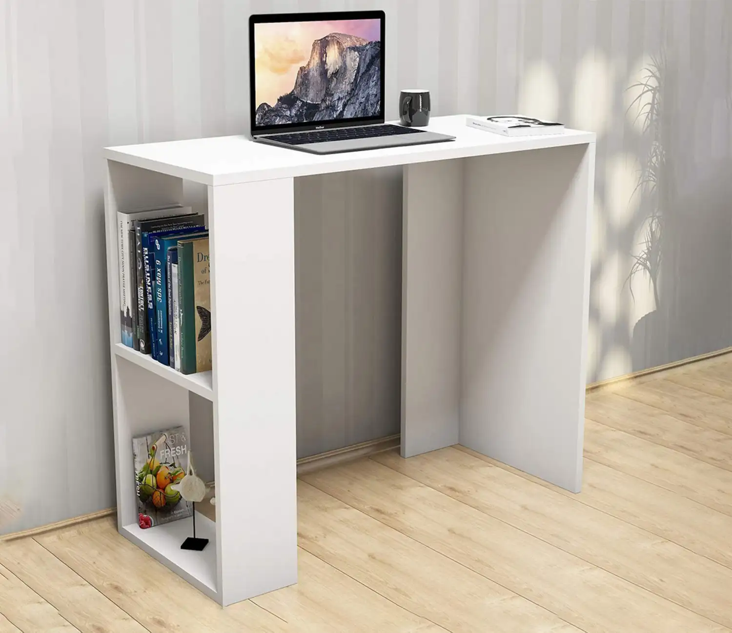 مكتب مذاكرة مزود ب2 رف خشب MDF MS-7521