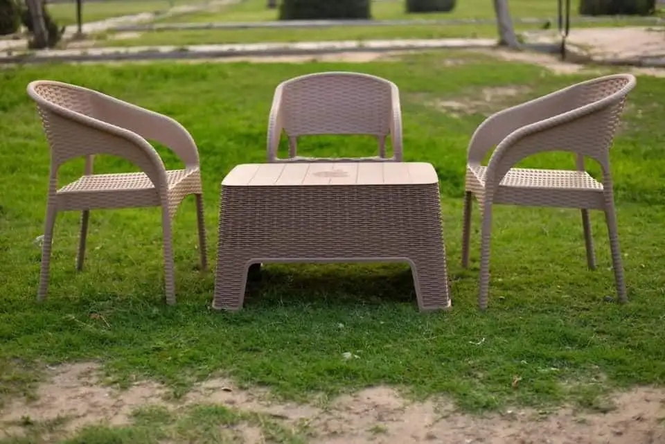 Al-Mamar Chair Set for Garden and Cafes made of Pure High-Quality Plastic MS-10464