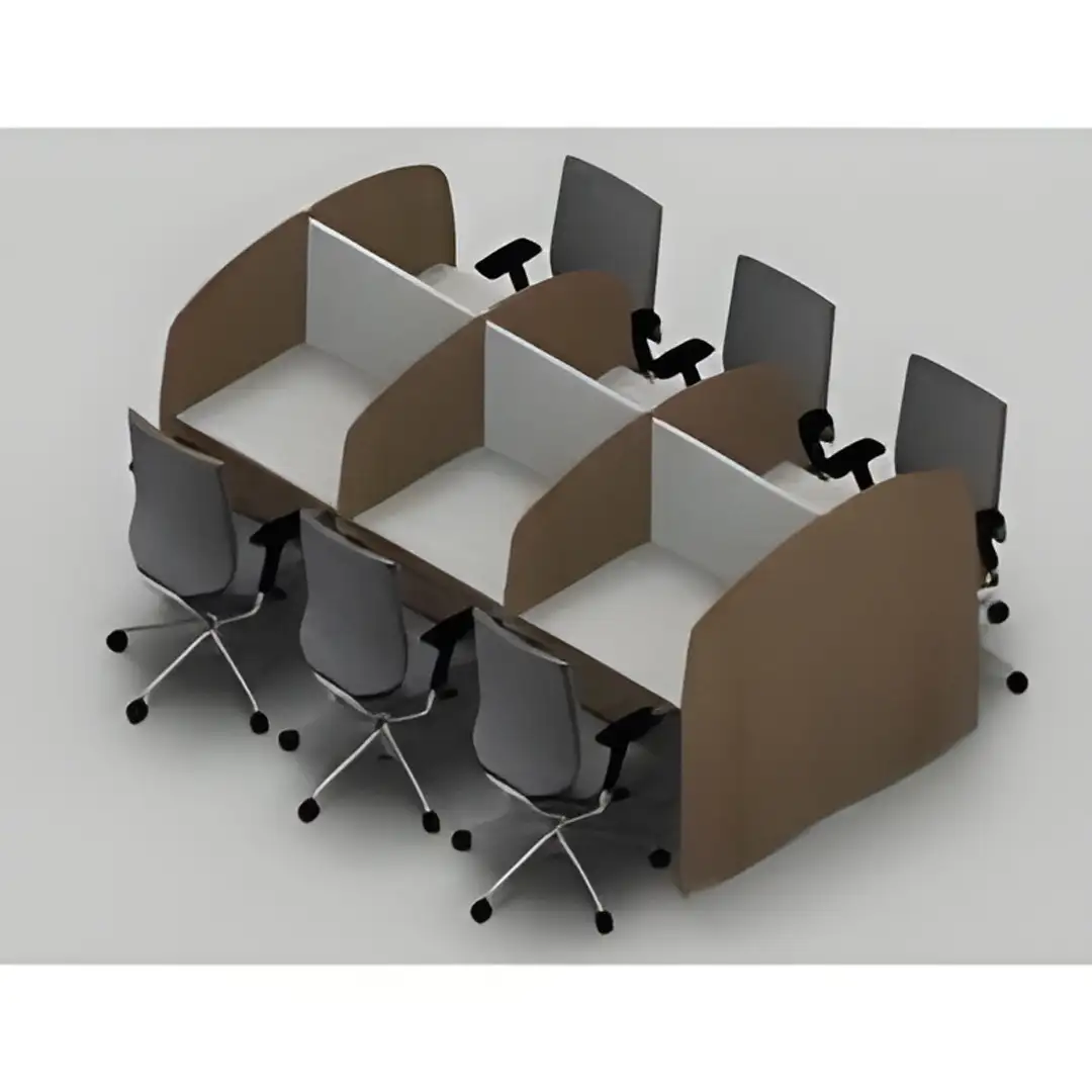 خلية عمل مودرن خشب MDF الفردي 100× 60×75 سم الكلية 200 سم × 120 سم MS-13027