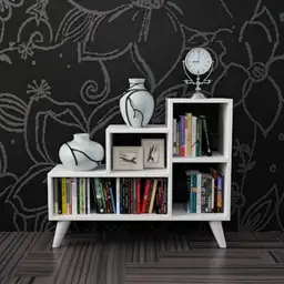 مكتبة ديكور مودرن خشب MDF مستورد مستورد MS-8687