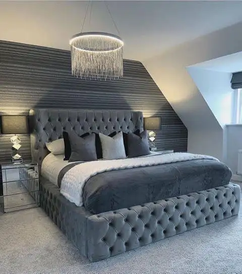 Modern Bed made of Natural Wood MS-9290