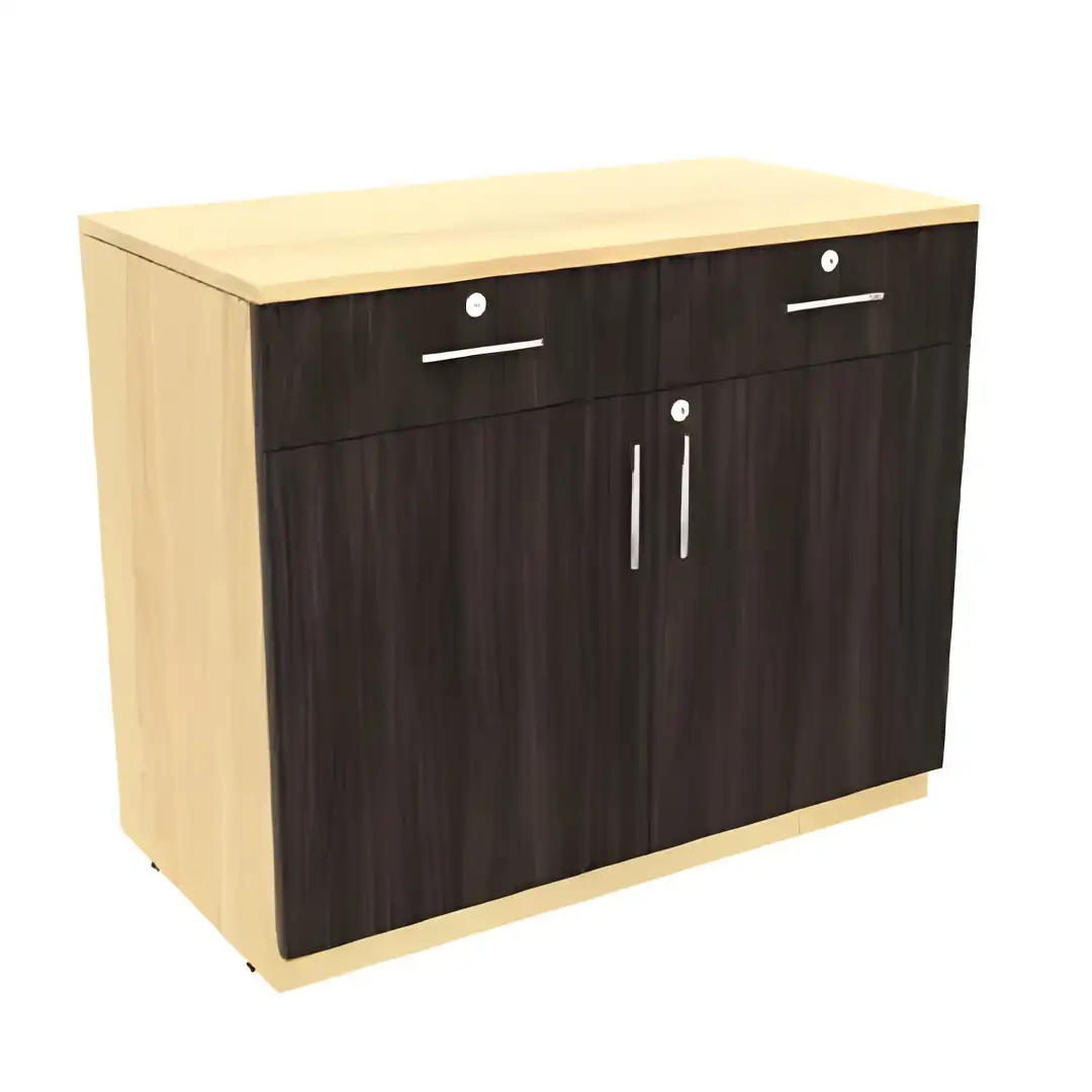 مكتبة مودرن مزودة بدرجين وضلفتين خشب MDF (200سم × 80سم × 40سم) - MS-12988