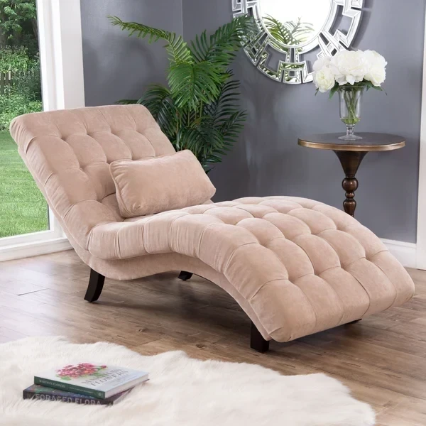 كنبة استرخاء مودرن خشب زان أحمر وقماش عالي الجودة MS-12642