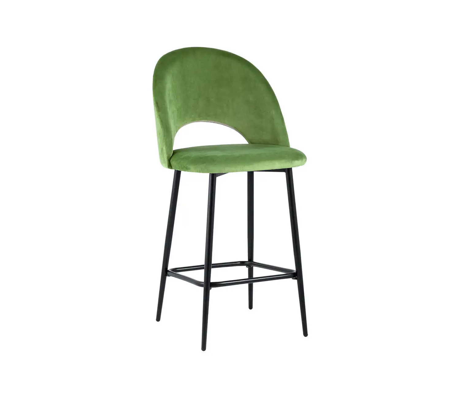 Plywood bar stool with velvet fabric MS-8263
