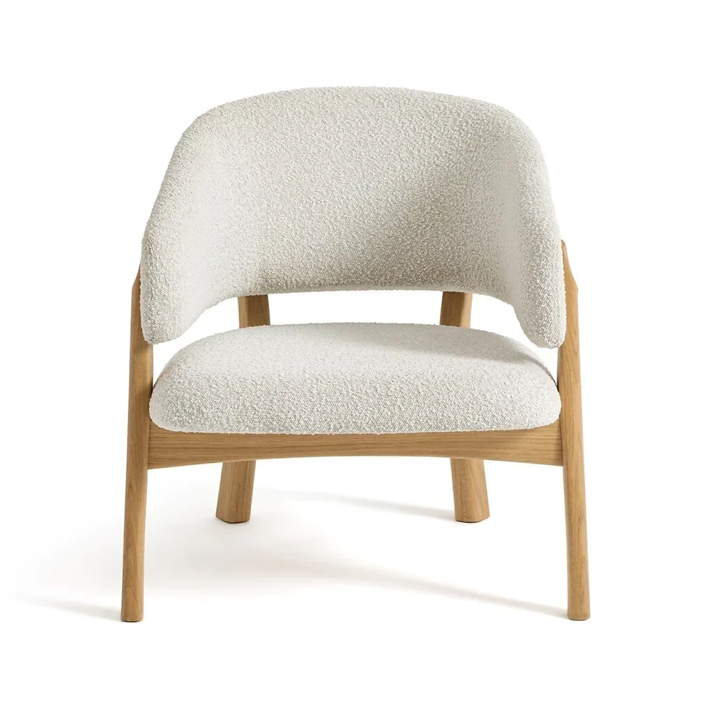 Armchair with arms, natural plywood wood MS-8934