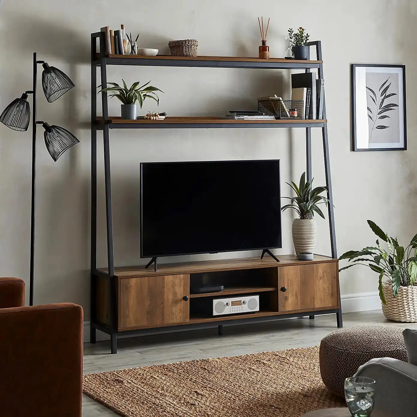 Modern TV unit steel treated & MDF MS-11820
