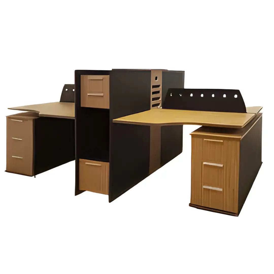 خلية عمل مودرن خشب MDF الفردي 100× 60×75 سم الكلية 240 سم × 120 سم MS-13024