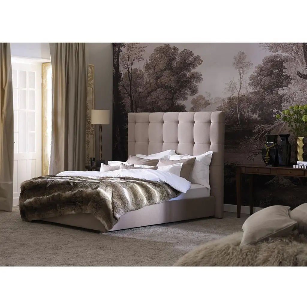 سرير كابتونية مصنوع من خشب كونتر وخشب زان 200*160 سم MS-9353