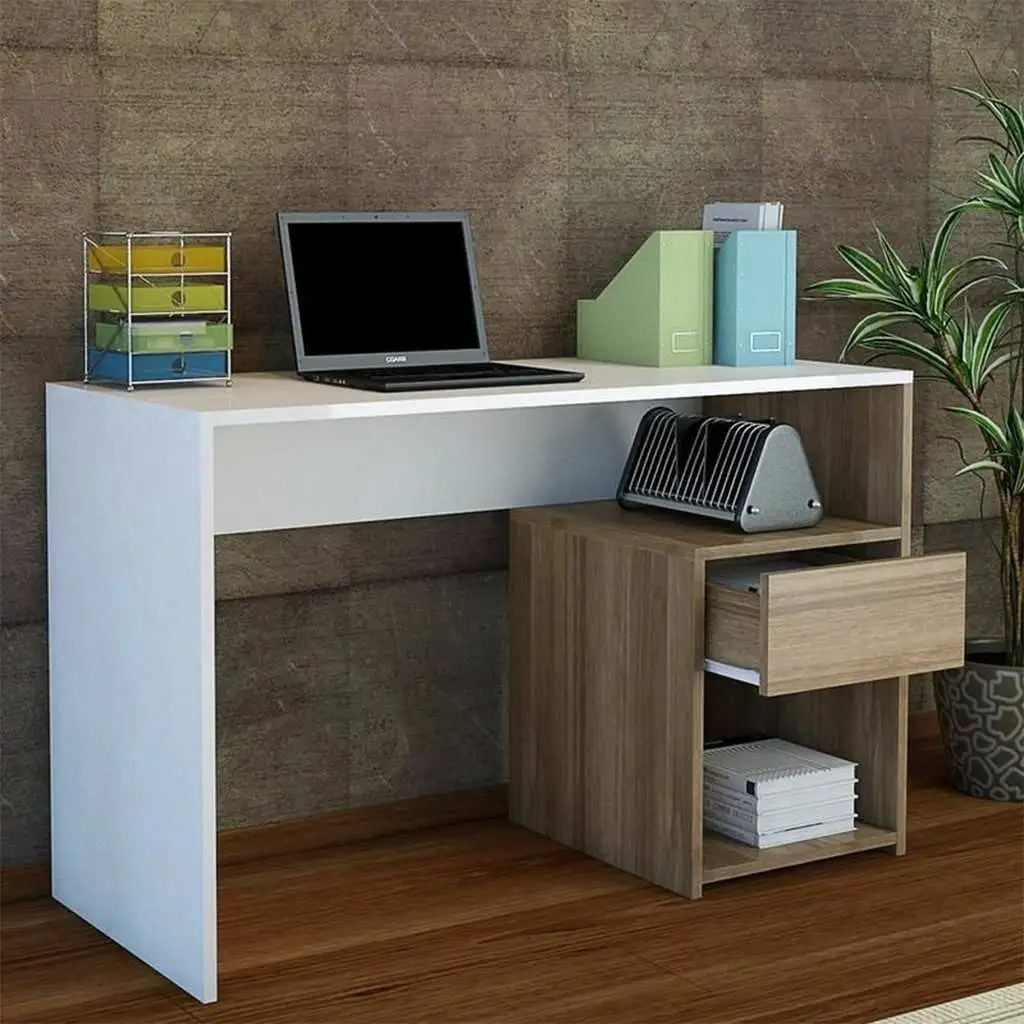 Study Desk with Drawer Unit MDF Wood MS-7767