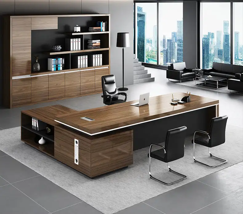 Executive Desk (180 × 75 × 70 cm) with Side Unit MS-12261
