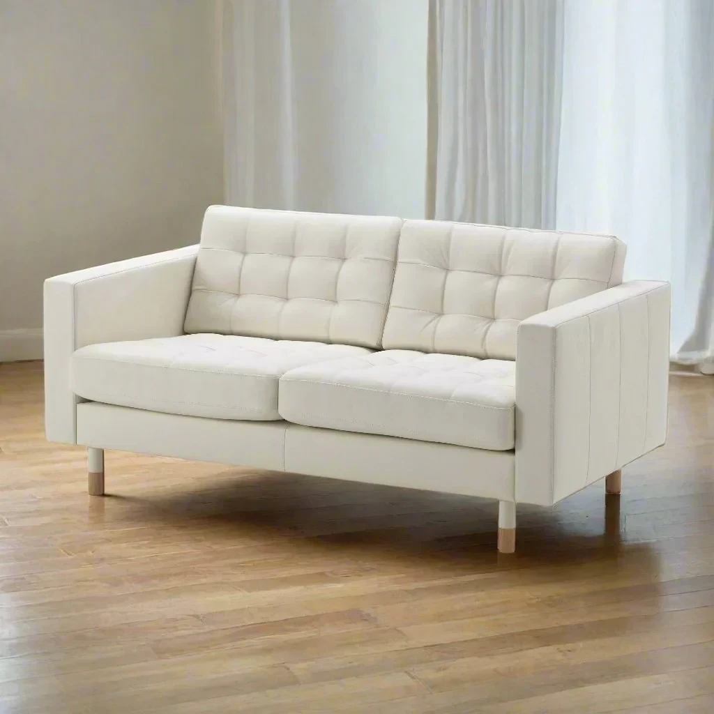 كنبه انتريه مكتبي كابتونيه 80x140 سم خشب زان و جلد MS-13053