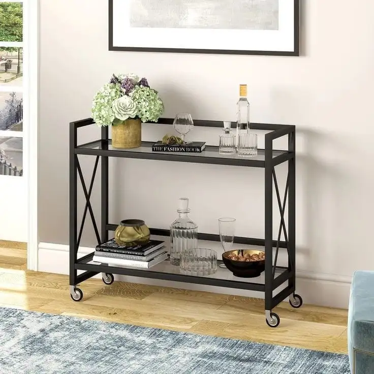 Hospitality trolley table electrostatic painted iron MS-12815