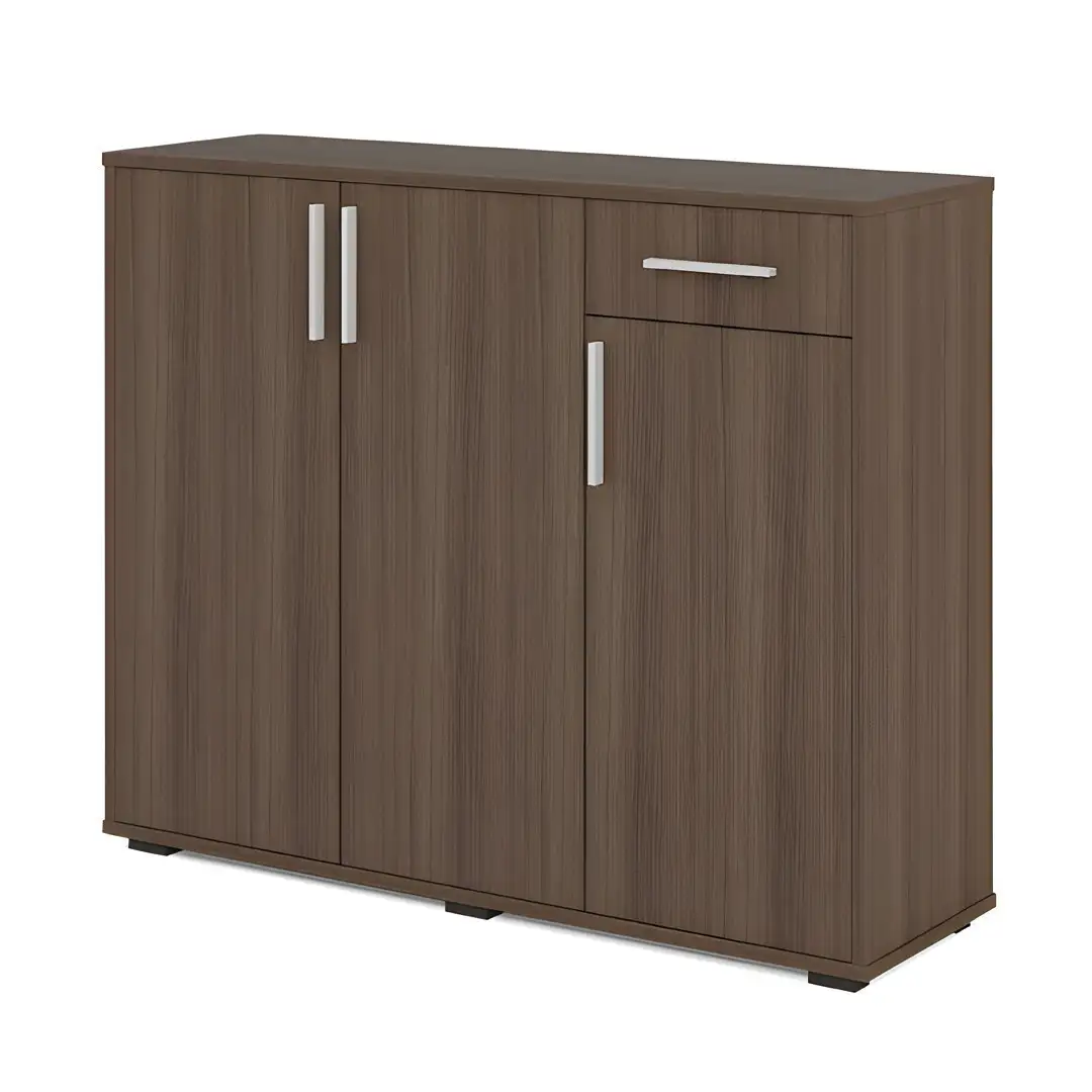 مكتبة مودرن مزودة بدرج و3 ضلفة خشب MDF (180سم × 80سم × 40سم) - MS-12985