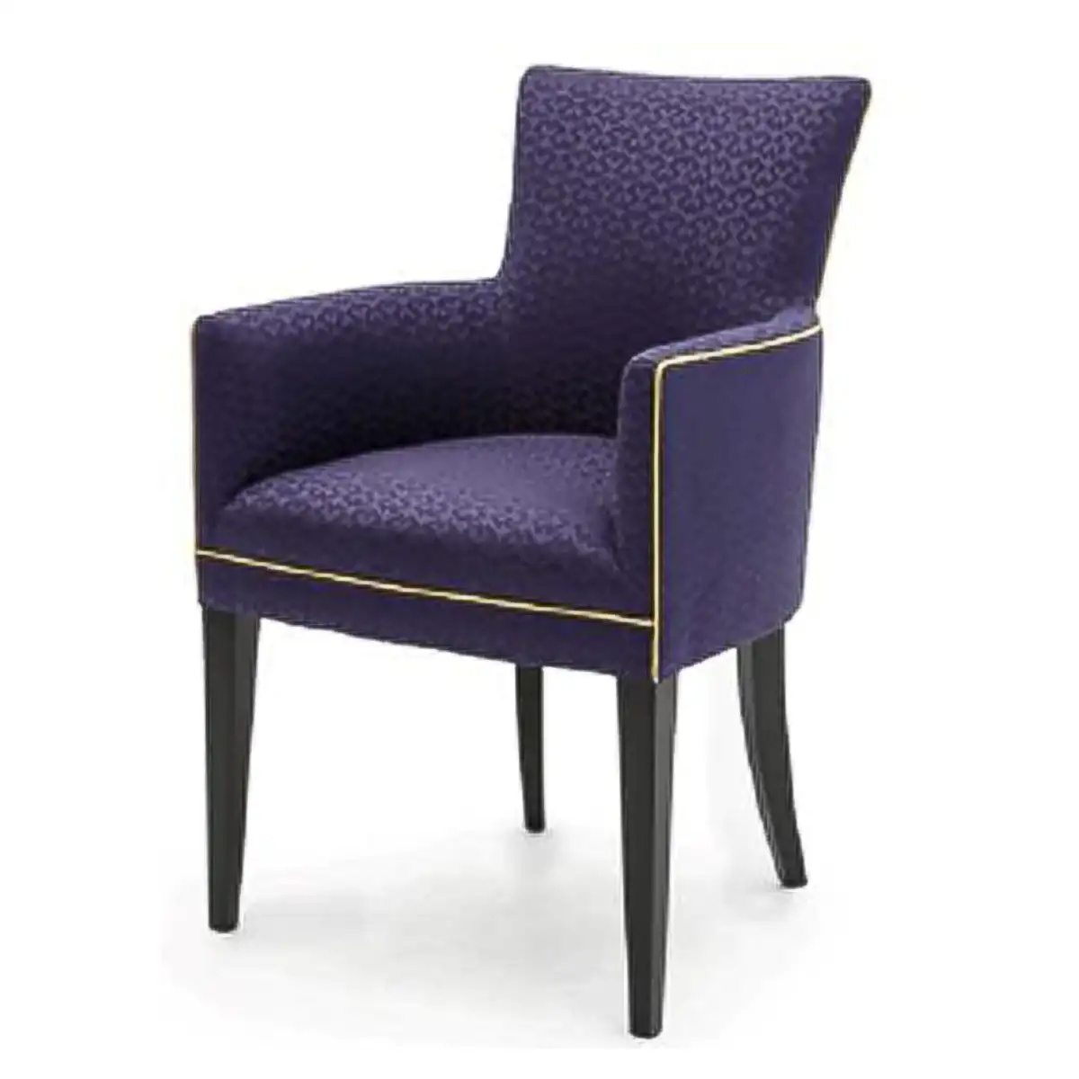 Modern armchair, red beech wood and imported fabric MS-8126