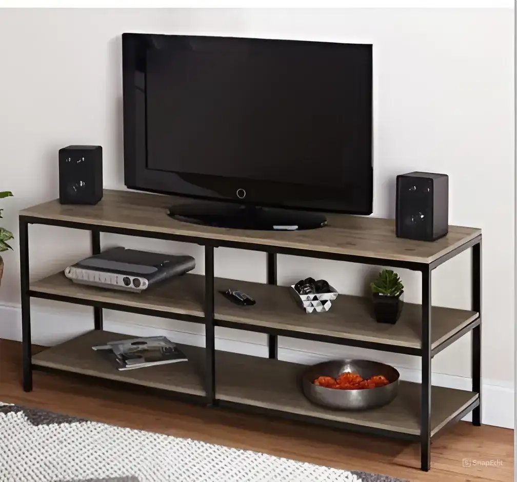 Modern TV unit steel electrostatic treated & MDF MS-11815