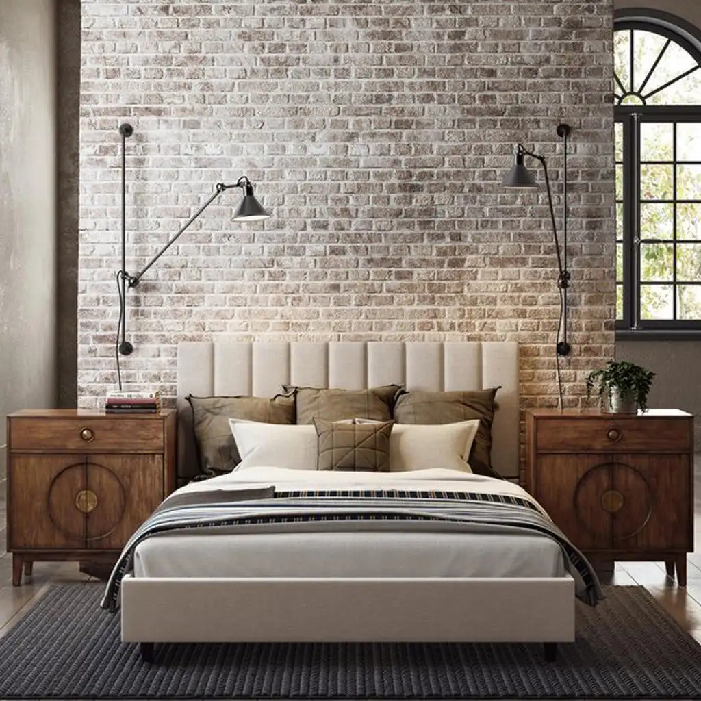 Modern Bed made of Natural Wood MS-9286